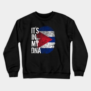 Cuba Flag Fingerprint My Story DNA Cuban Crewneck Sweatshirt